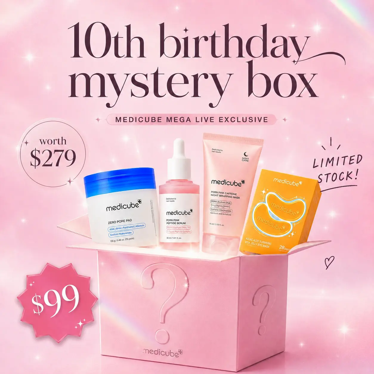 [LIVE Exclusive] medicube 10th Birthday Mystery Box | K-Beauty, Korean Skincare