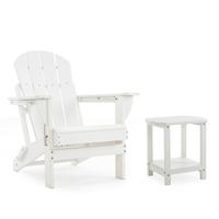 Singel Chair+Table-WHITE
