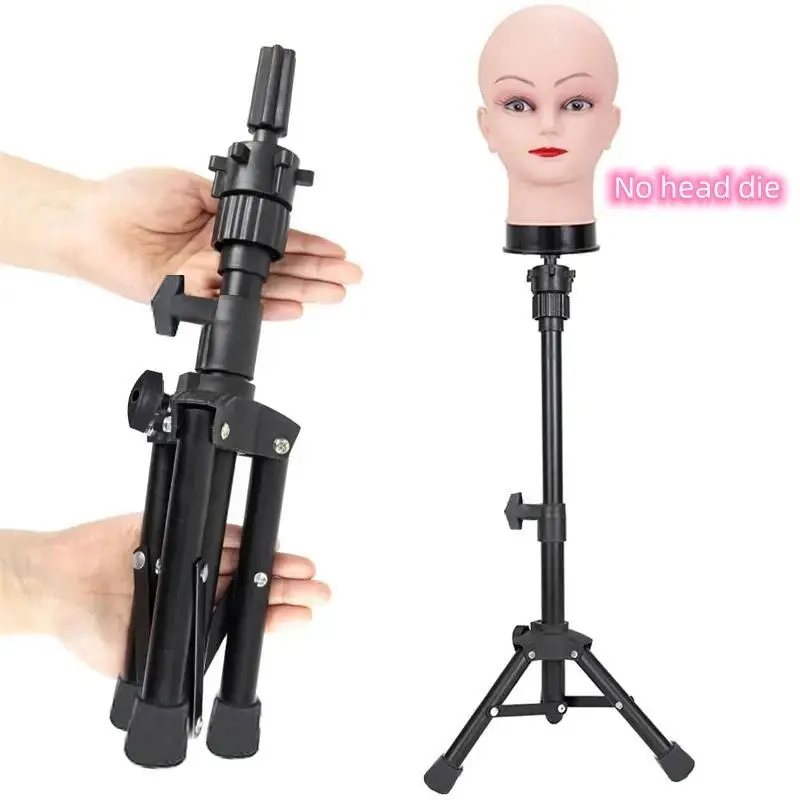 Wig Stand Tripod, 1 Count Adjustable Mannequin Head Stand, Wig Head Stand for Training, Gift, Practice Head Mannequin