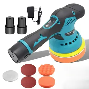 Cordless Buffer Polisher, 6 Inch Portable Polisher with 2 Pcs 12V Lithium Battery, 6 Variable Speed 2500-5000RPM Polishing 2025 NEW Perfect for Car Detailing/Polishing/Waxing