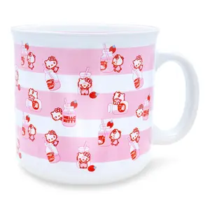Sanrio Hello Kitty Strawberry Milk Ceramic Camper Mug | Holds 20 Ounces