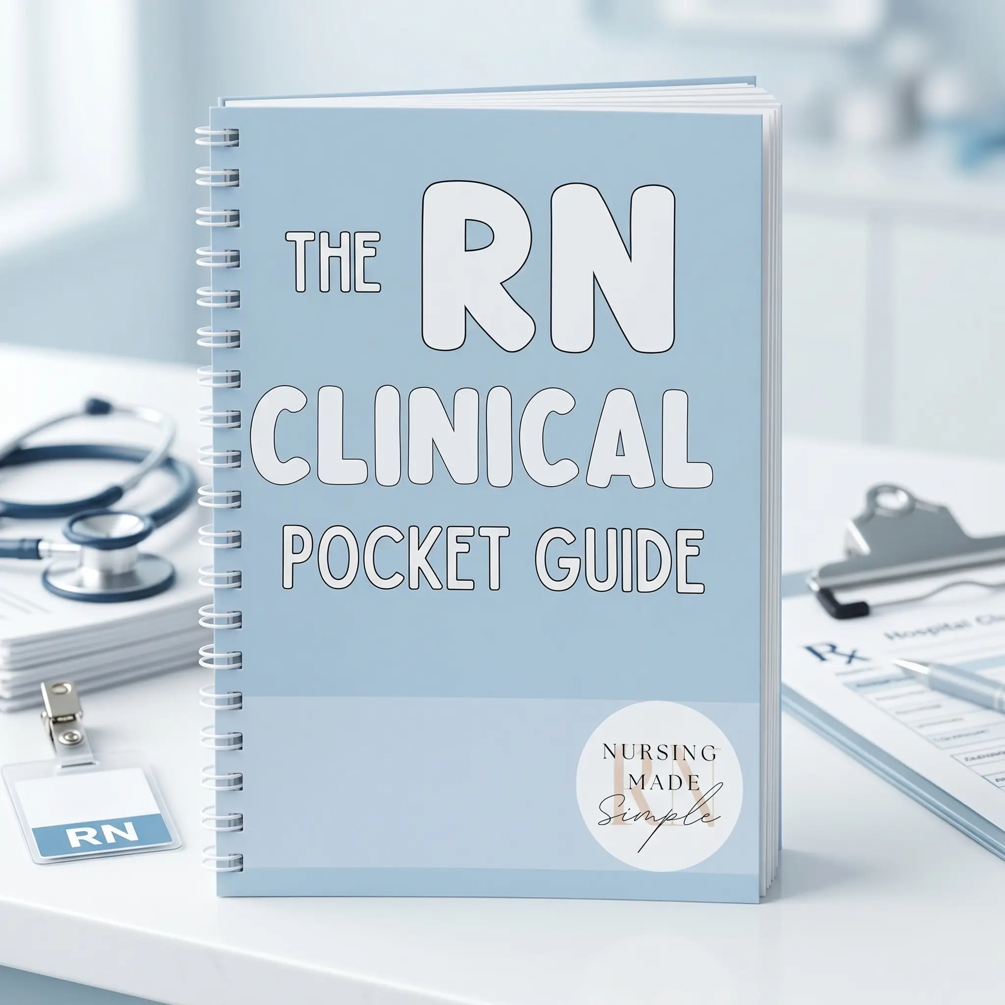 The RN Clinical Pocket Guide | Compact B6 Nursing School Reference with Clinical Notes, Assessment Tips, Lab Ranges, Pharmacology Basics, Med Charts & Bedside Care Reminders