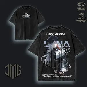 LENA - Eighty Six Vintage Graphic Tees Anime Hoodie Tee Acid Washed,Vladilena Milize  shirt, Eighty SixT-Shirt, Anime Clothing Unisex Manga Anime Shirt Top Menswear Womenswear Streetwea