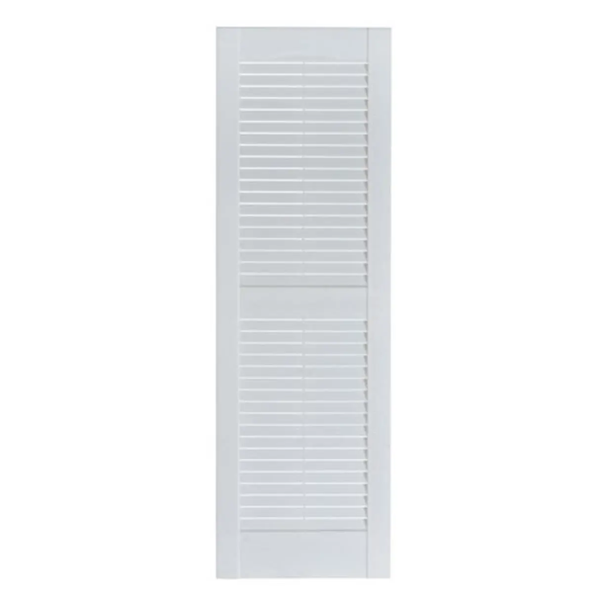 212 MAIN Premier 1-Piece Louvered Exterior Decorative Window Shutter, Fade-Resistant, Paintable Item, 15 x 67 in, IL501567049, One-Piece