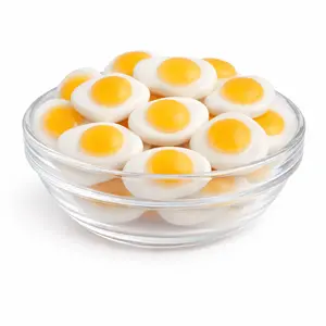 Fried Egg Gummy Candy Sweet Fruity Chewy Gummies Fun Shape Snack