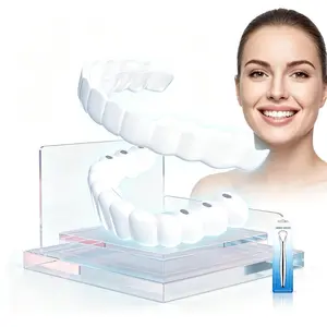 [3 PACK] 1-Minute Snap on Veneers Stains& Bad Teeth Upper and Lower Matching Set Accessories for a Confident Smile Oral Whitening Reusable Comfortable Fit