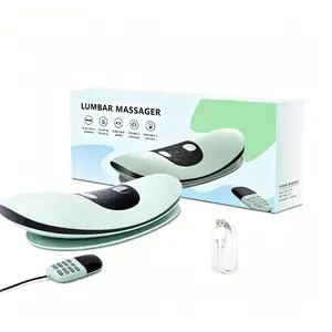 Rechargeable Lumbar Traction Massager, Multi-Function Back Stretcher, Vibration Pulse, Spinal Decompression, Pain Relief, Home Therapy, USB Rechargeable Massagers