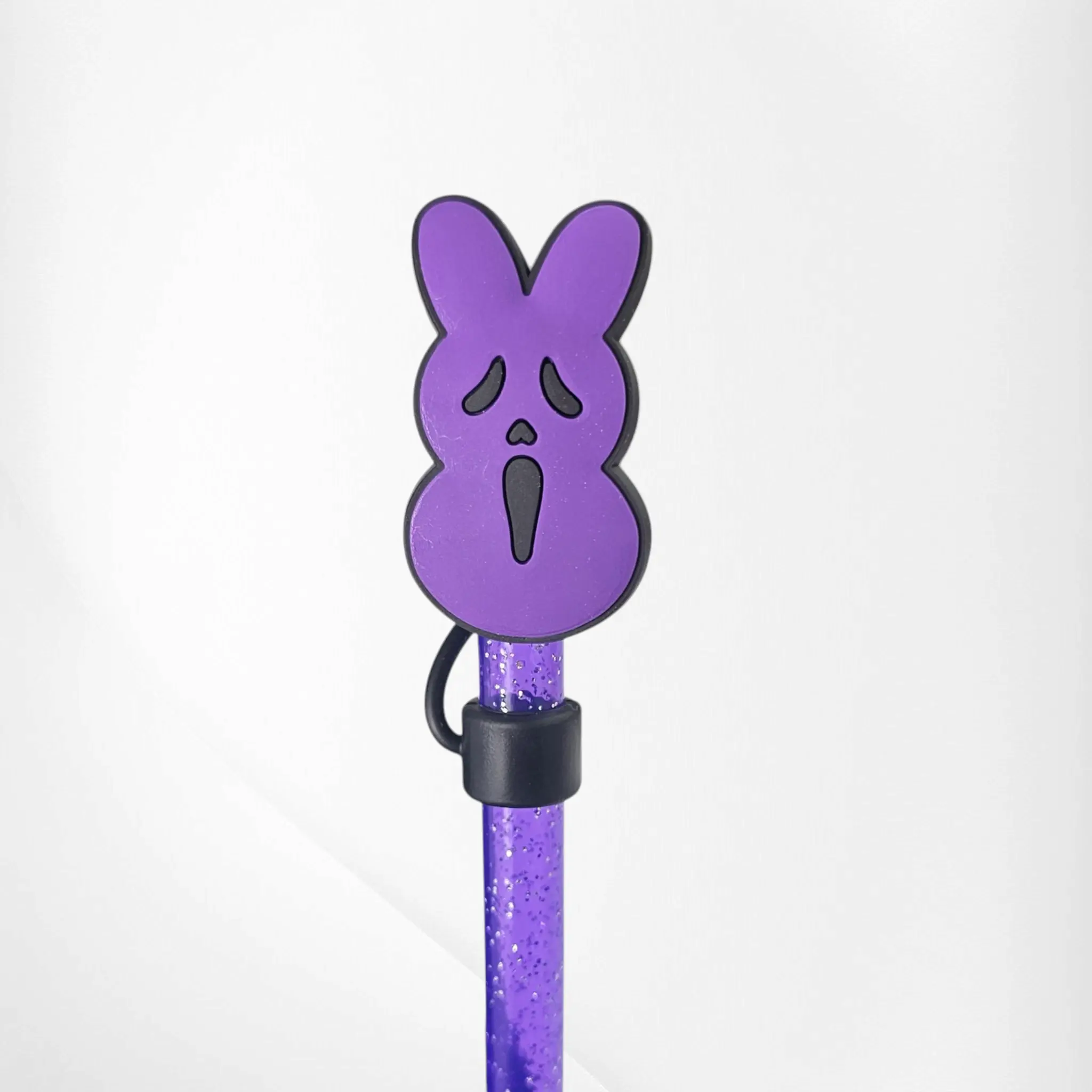 Ghost Face  x Peeps Silicone 10mm Straw Topper  - Purple