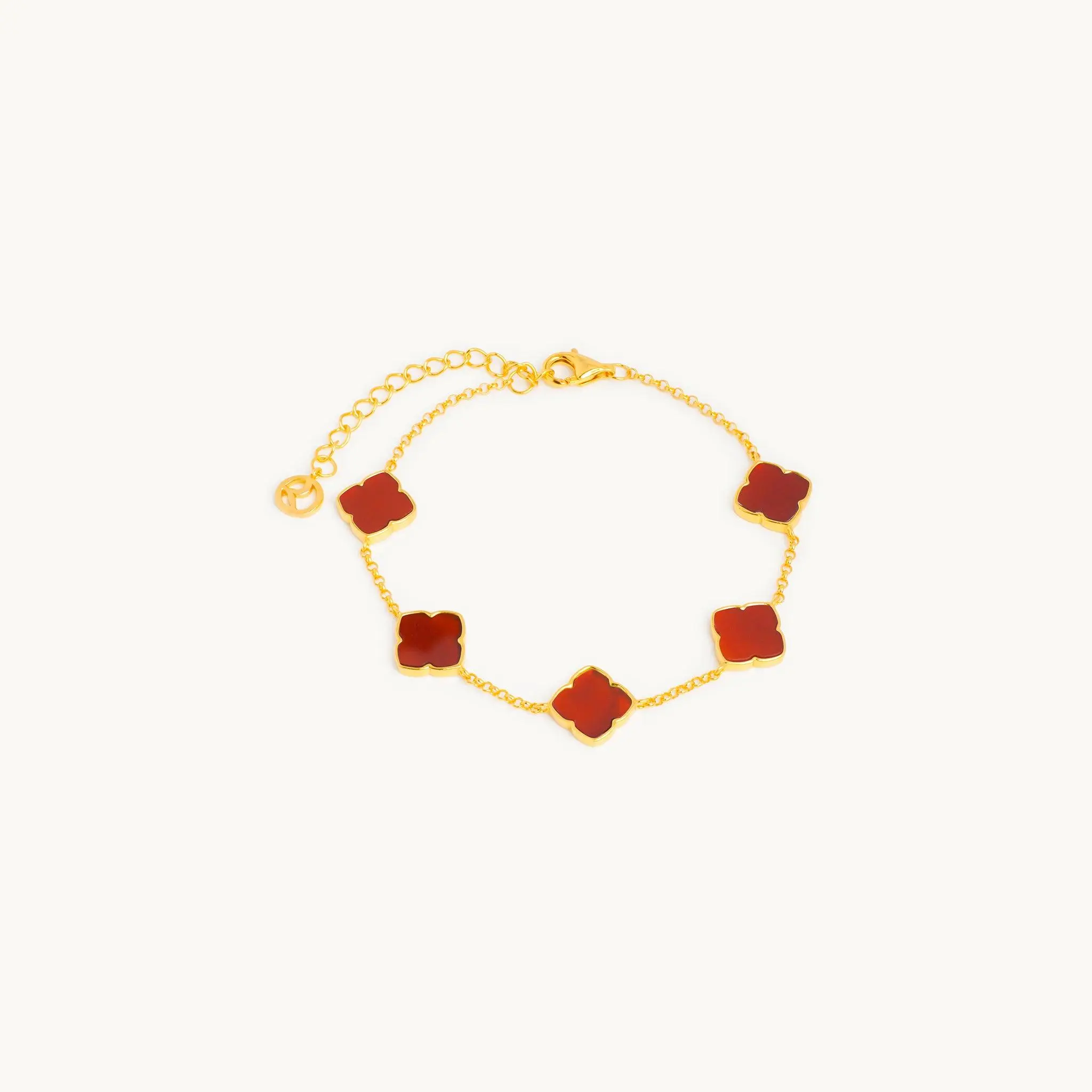 Amaya Ruby Bracelet 18k Premium Gold Plated Sterling Silver