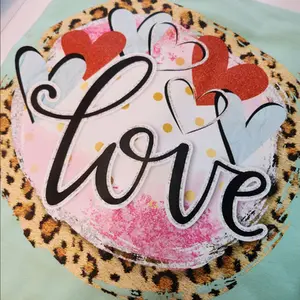 Love cheetah glitter shirt