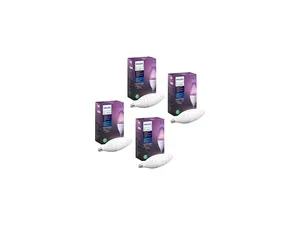 Philips Hue 556968-KIT White and Color Ambiance E12 Candle Bulb + Hue Bridge Bundle