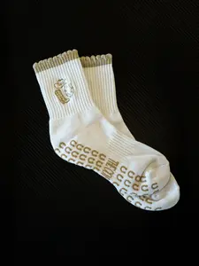 TCC Tan Cowgirl Hat, Boots, and Horseshoe  | Pilates & Barre Grippy Socks