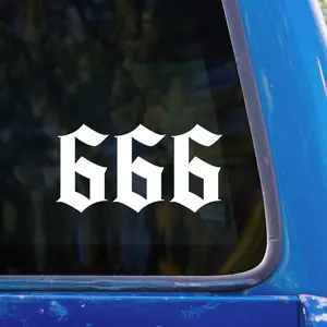666 vinyl sticker decal,Vinyl Decal For Car F