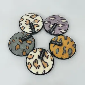 4pcs Reusable Makeup Remover Pads, Double-Sided Washable Makeup Removal, Circular Design Face & Skin Care, Fluffy Sponge Cleanse Heavy Makeup And Facial Bedding, Suitable Skin Types