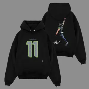 JSN - Jaxon Smith-Njigba 'POSTERIZED' For The 12s Cotton Hoodie Sweatshirt T-Shirt (Made In US), JSN Nation Outfit, Seahawks Game Day Outfits, Gift For Football Fans, Football Graphic Hoodie