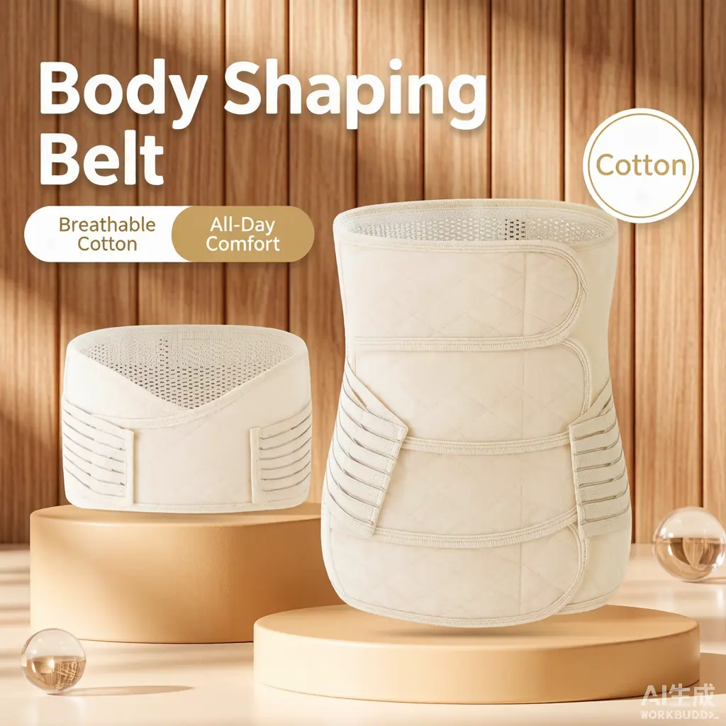 4-Panel Adjustable Waist Support Wrap, Breathable Nylon Cotton Mesh Body Shaping Belt, Four Panels Daily Wear Support Girdle