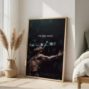 Conor McGregor Poster – "I'M THE BEST" UFC Wall Art, Motivational Mma Combat Sports Print, Intense Gym Decor & Man Cave Inspiration ( Unframed - Print Only )