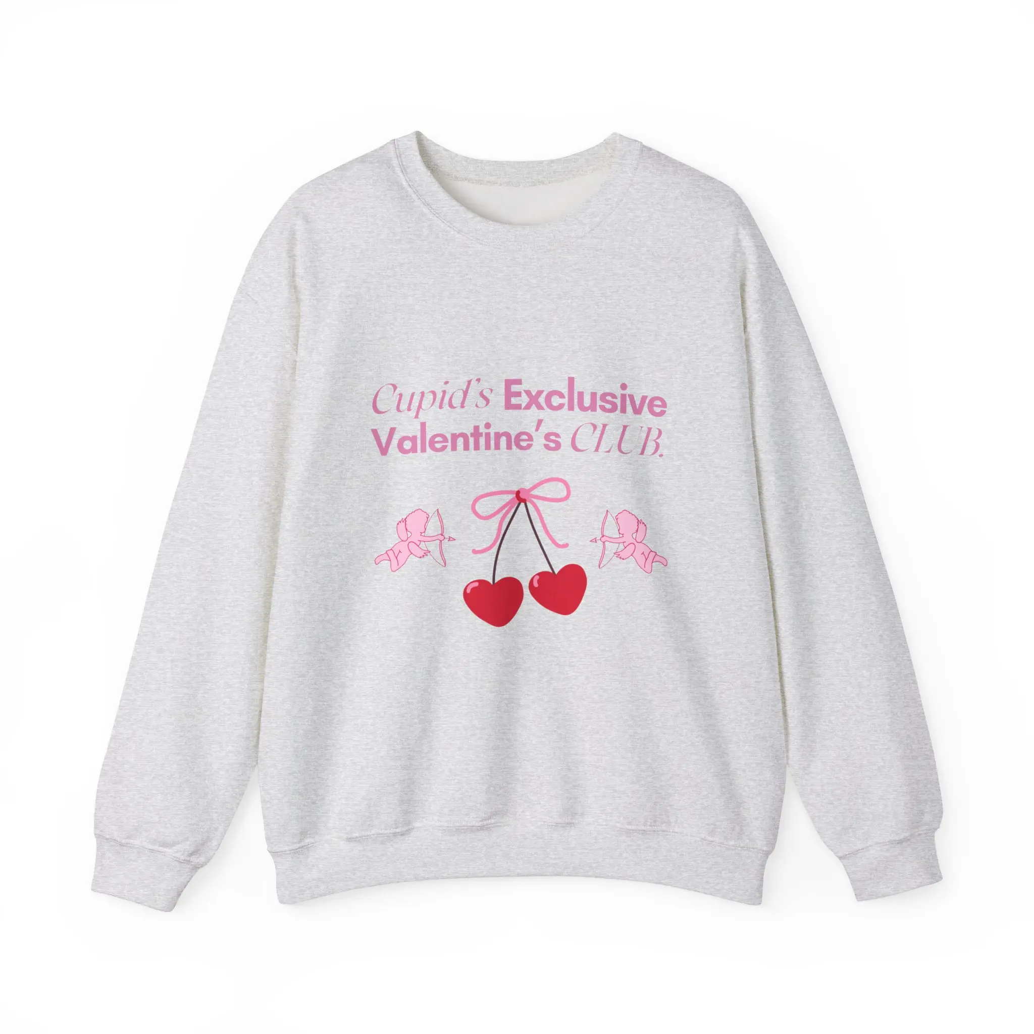 Valentines Day Crewneck Sweatshirt, Cute Trendy Love Gift, Heart Graphic Jumper, Romantic Couples Pullover, Holiday Fashion Top bow print