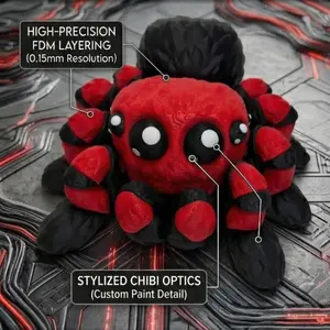 XL Articulated Spider – 3D Printed Desk Companion