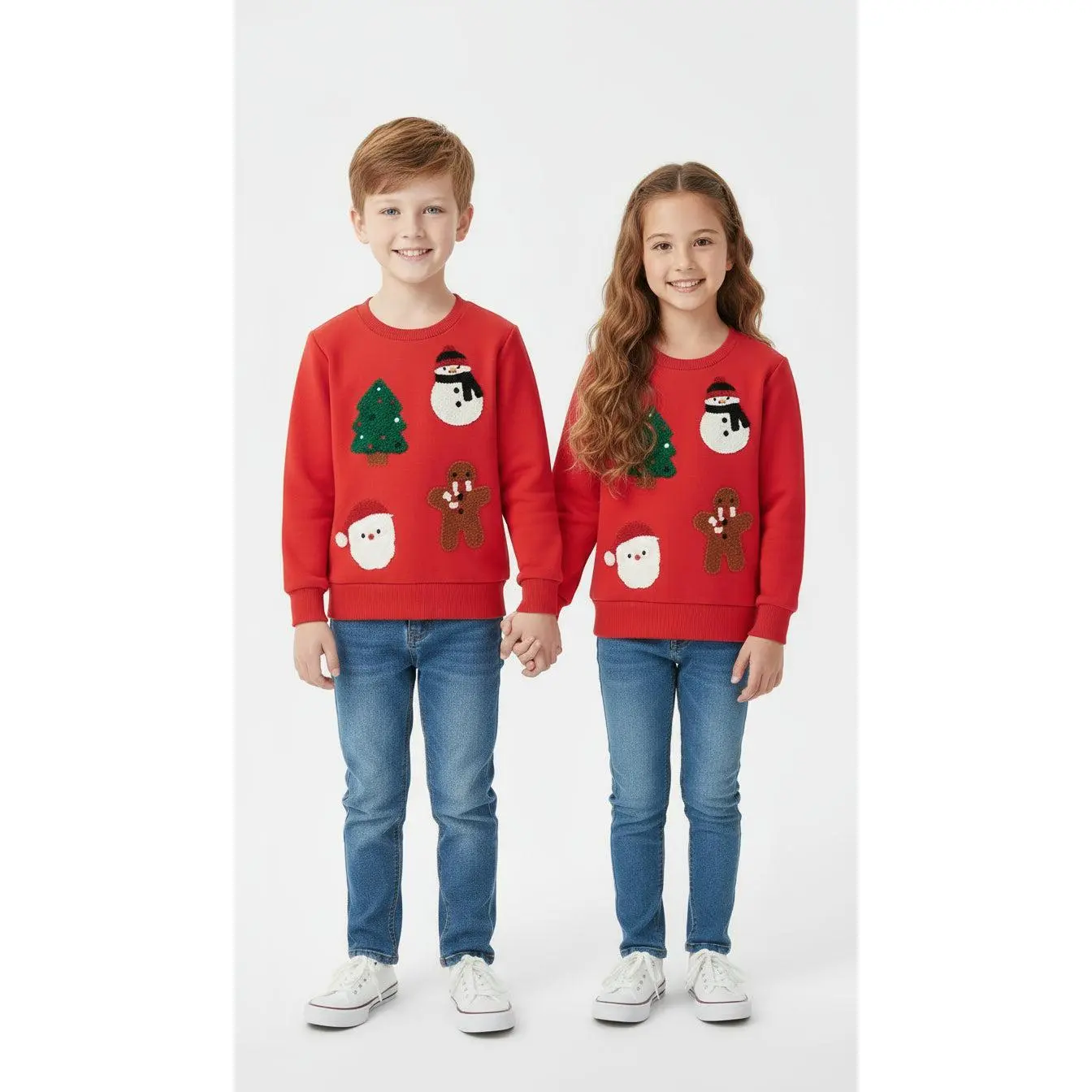 Red Christmas Sweater for Toddler and Kids Boys & Girls - Long Sleeve