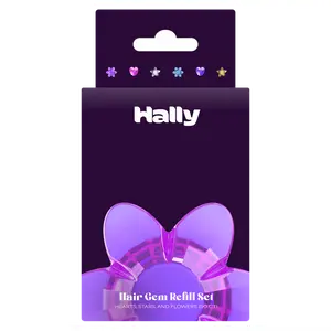 NEW Gem Refills: Hearts, Stars and Flowers Refill - Refill Your Gem Pen With 90 Fun Shapes - Hair Safe Adhesive - Suitable for All Hair Types Haircare