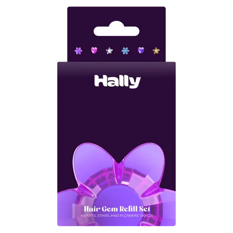 NEW Gem Refills: Hearts, Stars and Flowers Refill - Refill Your Gem Pen With 90 Fun Shapes - Hair Safe Adhesive - Suitable for All Hair Types Haircare