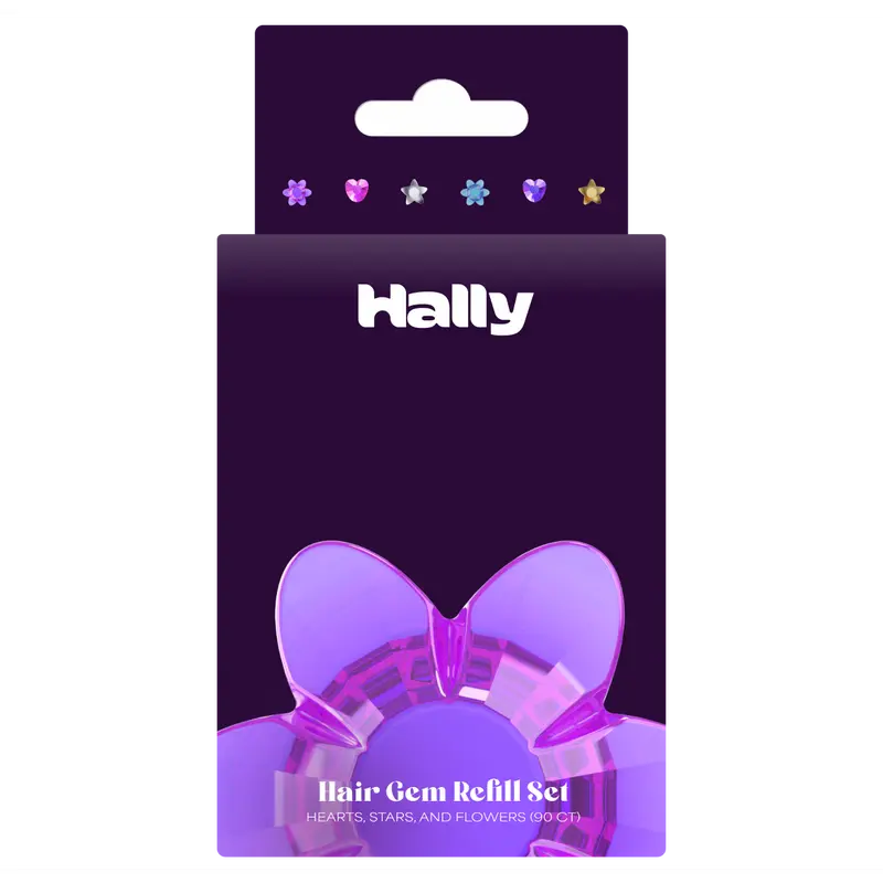 NEW Gem Refills: Hearts, Stars and Flowers Refill - Refill Your Gem Pen With 90 Fun Shapes - Hair Safe Adhesive - Suitable for All Hair Types Haircare