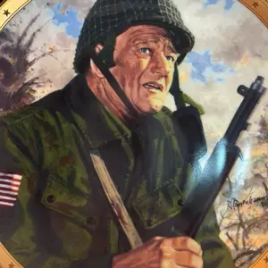John Wayne Military Collectors Plate