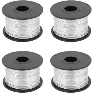 4pcs Wire Tie Wire 110m Length 0.8mm Diameter Steel Tie Wire Rolls Tying Wire for Automatic Tying Machine Tie Wire Coil