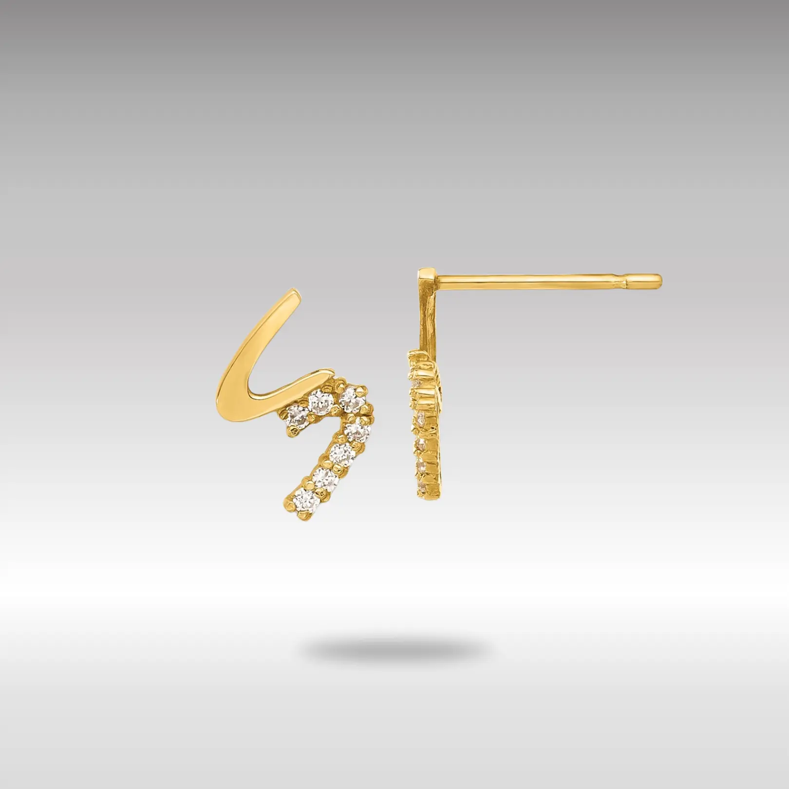 14K Gold Madi K CZ Children's Post Earrings - Model GK879