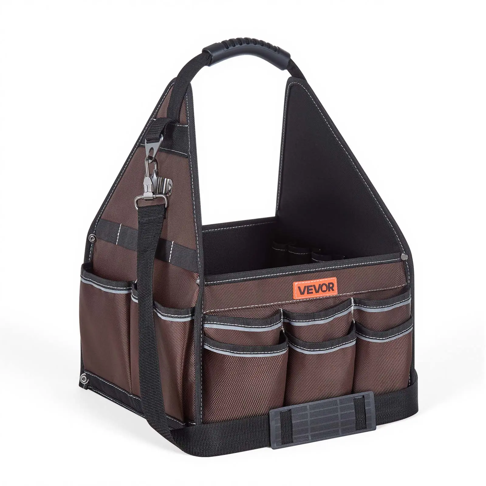 【summerfinds】VEVOR 13-Inch Extra Tough Tool Tote, Large-Capacity 45-Pocket Open-Top Tool Bag, Repair Organizer with Handle, Adjustable Shoulder Strap, Portable for Professionals' Jobsite Use, Extra Tough Tool Bags