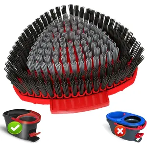 Scrubber Mop Replace  Compatible with O Cedar EasyWring 1 Tank,Spin Replacements Heads,Scrub Brush Attachment for Bathroom,Kitchen and Various of Hard Floors