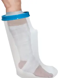 100% Waterproof Leg Cast Cover for Showering, Reusable Adult Short Leg Cast Protector, Cast Covers for Shower Leg, Cast Bag for Shower, Cast Cover for Showering Foot