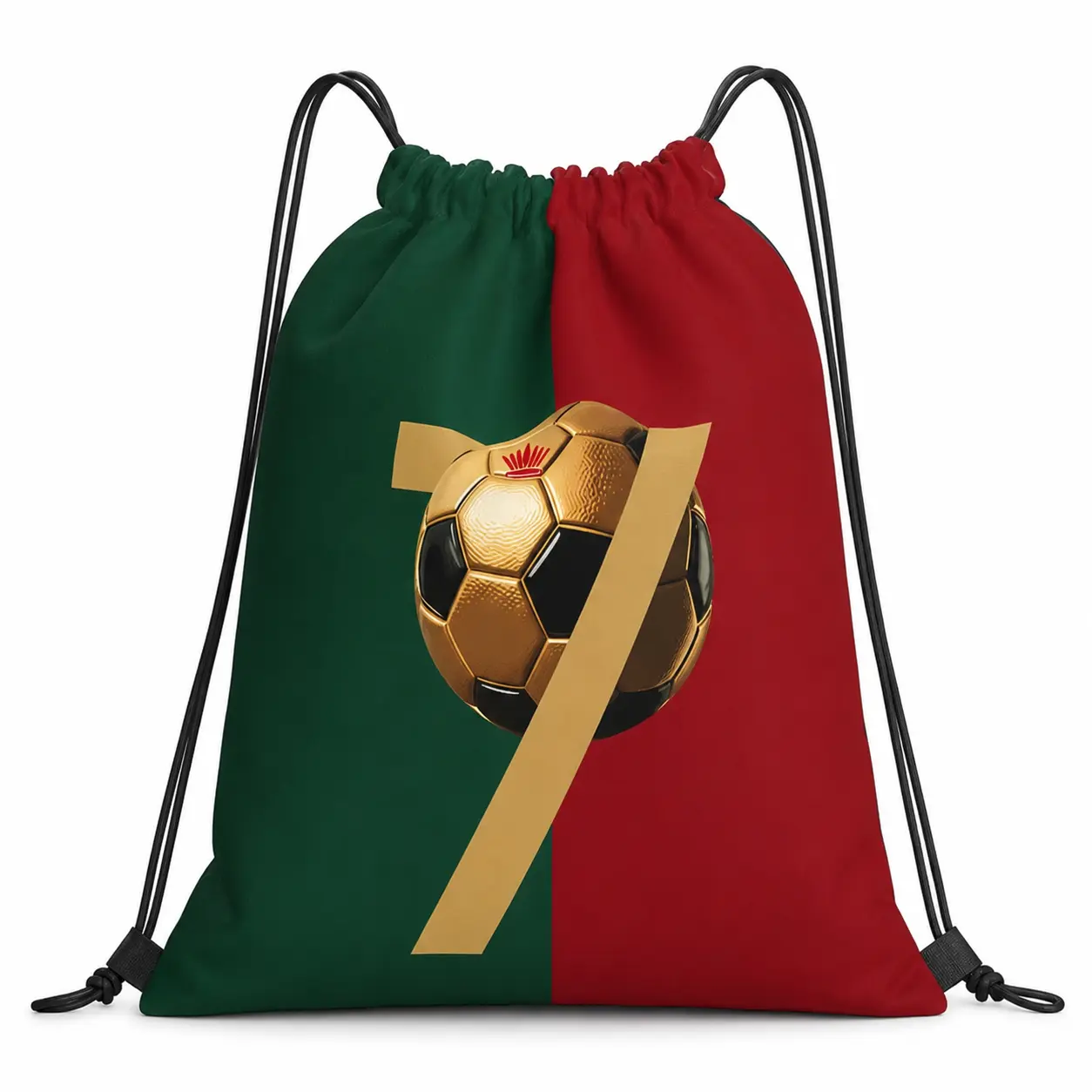 Soccer 7 Drawstring Backpack, Lightweight Polyester Cinch Sack Gym Bag, Sports Backpack for Fitness, Yoga, Outdoor & Daily Storage
