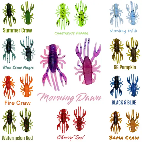 Invinci Core EVO Craw 1.5” Soft Plastic Fishing Bait Artificial Fishing Lure bass trout
