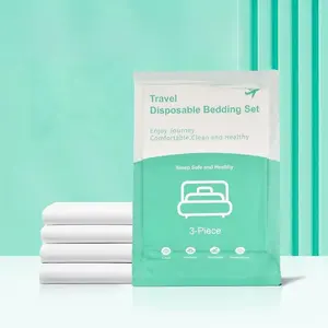 Disposable Bed Sheet, Quilt Cover and Pillowcase Set, Disposable Bedding Set, 65x140cm Bath Towel and 30x65cm Towel, Hygienic and Convenient, Ideal for Business Travel and Hotels, Bed Sheet Sets