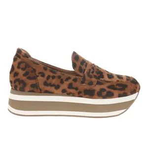 Corkys Womens Sheesh Platform Slip On Loafers Casual - Brown