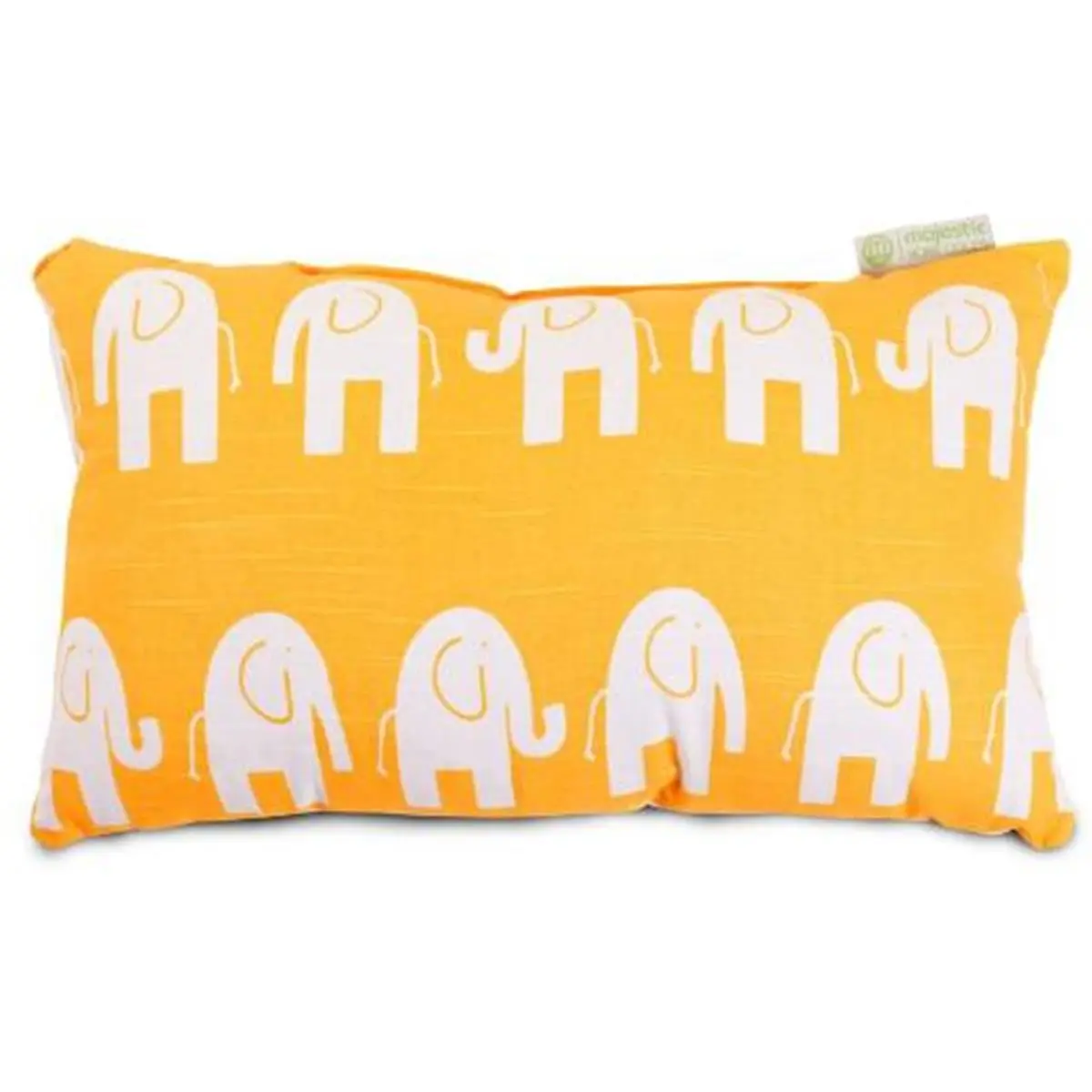 Majestic Home Décor Yellow Ellie Small Cotton Pillow - Cozy Corner Aesthetic Room Plush Accent, Comfy, Supportive, 20l x 5w x 12h in, Insert Not Washable