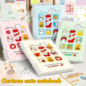 Aesthetic Cute Pet Loose Leaf Notebook Workbook with Soft Pastel Colors and Cartoon Icons, Perfect for Desk Decoration, Study Photos and Daily Notes, Detachable Pages for Neat Organization, Smooth Paper Quality, Available in A5 and B5 Sizes