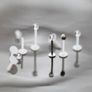 16g Bioflex Labret Interchangeable Piercings • Plastic Labret Cartilage Earrings • Bioplast Tragus Earrings • Hypoallergenic Conch Earrings
