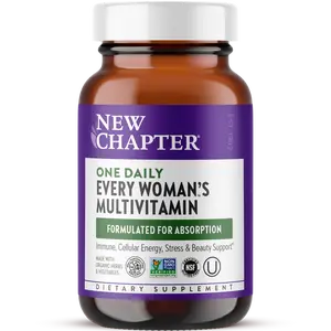 New Chapter Every Woman's One Daily Multivtamin, Vitamins for Women + Immune, Beauty + Energy Support with Fermented Nutrients - 30ct