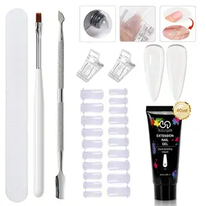 Dld 60ML Nail Extension Gel Set, Strong Support Builder Gel, Long Lasting No Collapse, Low Odor User Friendly Formula, Salon Grade Effect
