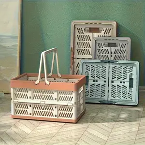 Foldable Handheld Shopping Basket, Portable Picnic Basket, Fruit Basket, Vegetable Basket, Storage Basket, Halloween, Thanksgiving, Easter