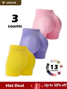 Seamless Shorts for Women, High Waist Scrunch Butt Yoga Shorts, Tummy Control Gym Biker Shorts, Butt Lifting Workout Activewear