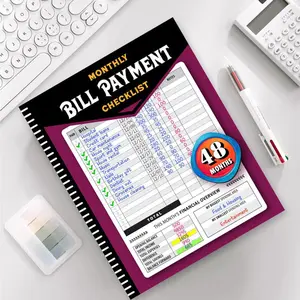 Fitness Monthly Bill Payment Checklist - Bill Tracker Notebook, 4-Year Guide for Families, 960 Billing Records Included