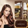 200ml Pack Integrated Press & Comb Hair Dye Cream for Adults, Ginseng & Plant Extracts, Long-Lasting Fade-Resistant Color, Anti-Aging, No Hair Damage, Gentle Care, 3-Year Shelf Life, Chestnut Brown/Natural Black/Highlights, Yes to Safe Haircare