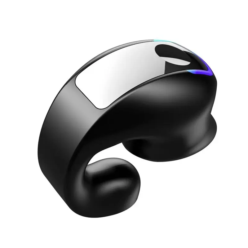Open Ear Bluetooth Ear Clip Headset, Single Ear Wireless Clip-On Headphone with 6H Playback, Type-C Charging, IPX3 Light Splash Resistance for Calls, Running, Commute, Work
