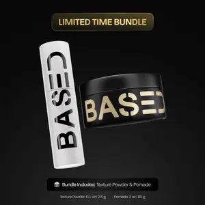 BASED Texture & Style Duo | Texture Powder + Pomade | Volume, Texture & Hold | Non-Toxic, High Performance