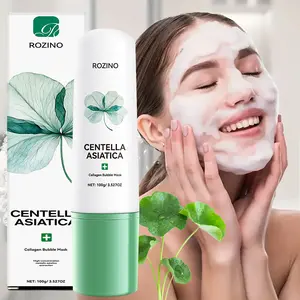 ROZINO Avocado Collagen Bubble Mask 100g Self Foaming Deep Cleansing Treatment Removes Dirt And Impurities Moisturizes And Nourishes Skin Improves Dullness Redness And Enlarged Pores For Smooth Tender Complexion