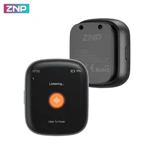 ZNP Z02 AI Voice Recorder, Wearable AI Notetaker, AI Transcribe & Summarize, AI Dialogue, AI Memo, Support 112 Languages, Audio Recorder for Meetings Interviews